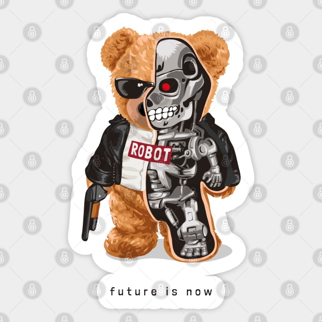 HUMANOID TEDDY Sticker by Greater Maddocks Studio